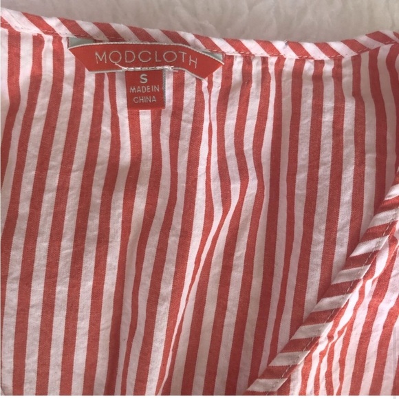 Modcloth Optimistic Essence Peplum Top(105) - Picture 5 of 6